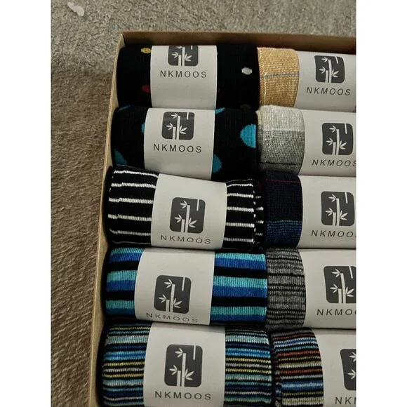 12 Pairs Men's Funky Fancy Design Colorful Premium Quality Dress socks 10-13 - Picture 9 of 12